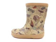 Wheat rubber boot Alpha holiday map